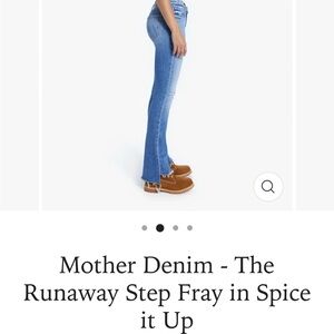 MOTHER The Runaway Step Fray Denim Jeans size 25